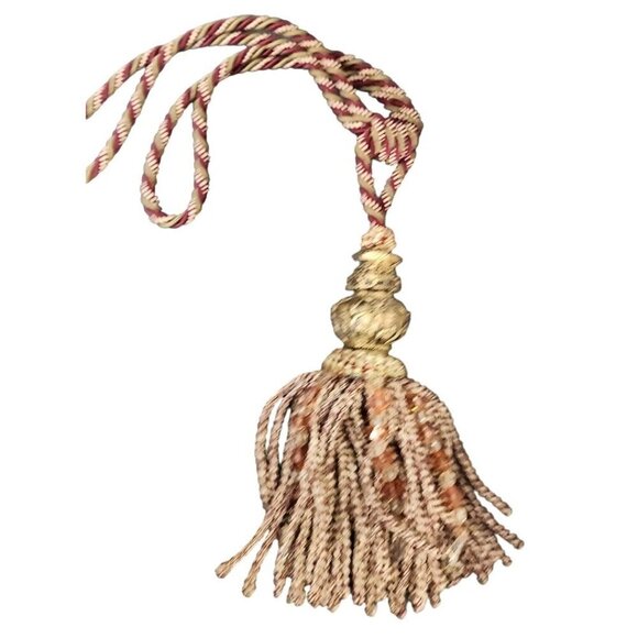 Elegant Decorative Tassel With Beaded Accents & Ornate Knot Design - Picture 6 of 6